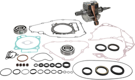Hot Rods engine bottom end kit 421-01670 with metal engine components and assembly parts on a clean surface.