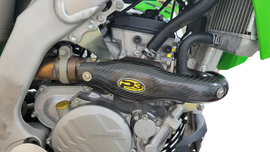 P3 Heat Shield Carbon for Kawasaki KXF 250 exhaust by FMF, lightweight protective cover with sleek carbon finish.