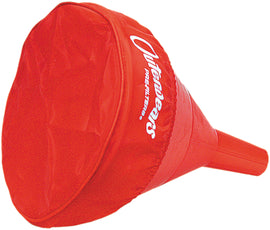 OUTERWEARS Funnel Pre Filter 2 Quart, a tool for filtering liquids with a clear plastic container and mesh filter.