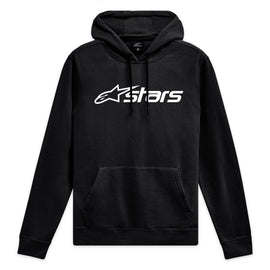Alpine Star Blaze 2.0 Hoodie in black and white, size medium, featuring a casual fit and the Alpine Star logo on the front.