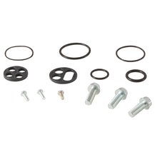 Load image into Gallery viewer, All Balls Fuel Tap Repair Kit for carburetor fuel system, showing small replacement parts and seals on a white background.