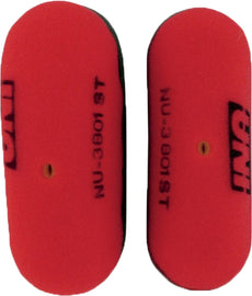 Uni Multi-Stage Competition Air Filter NU-3801 showing multiple filter layers and brand logo on a clean surface.