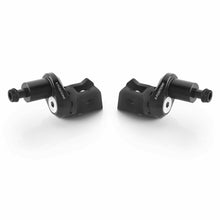 Load image into Gallery viewer, RIZOMA eccentric footpeg mount kit rider adjustable in black for motorcycle, featuring compact design and mounting hardware.