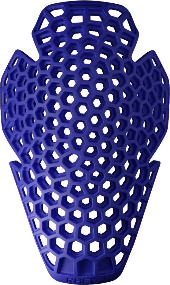 Rheon Level 1 Type B shoulder protective safety gear, curved pair with black straps and padding for safety and comfort.