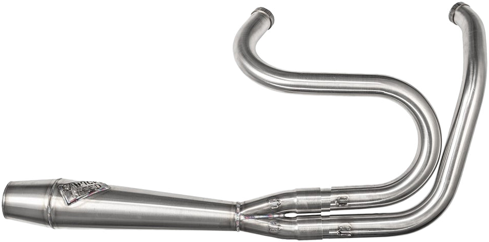 Sawicki Speed Shop 2in1 Dyna Cannon full-length brushed stainless steel exhaust system for enhanced vehicle performance.