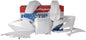 White Polisport Plastics body kit for motorcycles, featuring durable plastic panels and a sleek design.