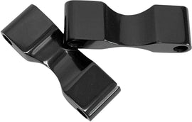 Accutronix black 41mm smooth fender spacers for motorcycle body, shown with a sleek, polished finish and precise fit.