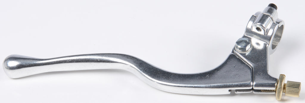 Silver Fire Power lever assembly for right side, motorcycle clutch or brake lever with detailed design and branding.