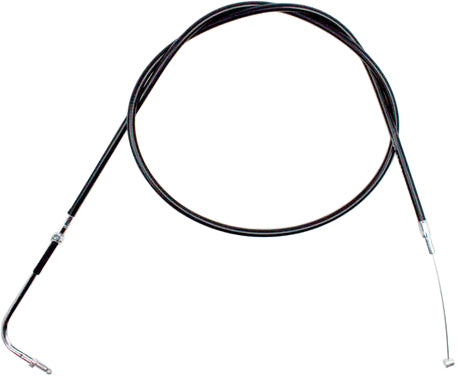 Motion Pro black vinyl throttle cable 70-6057 for motorcycle control lines, showing the flexible cable and protective black vinyl covering.