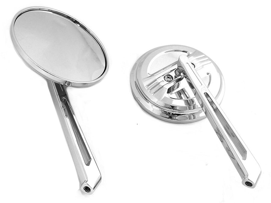 Air Flow Mirror Set with Straight Billet Stems