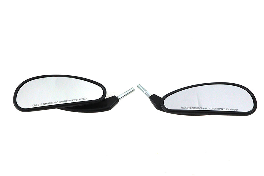 Billet Style Teardrop Mirror Set Black