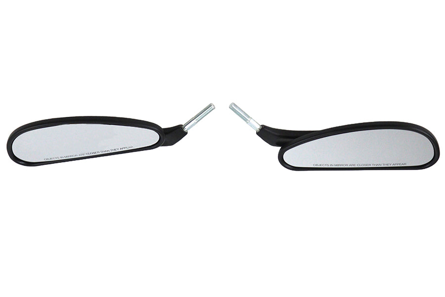 Billet Style Teardrop Mirror Set Black