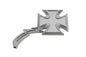 Chrome Maltese Mirror with Billet Skull Stem
