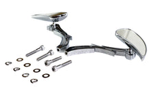 Charger l'image dans la galerie, Chrome Teardrop Mirror Set with Billet Skull Stems