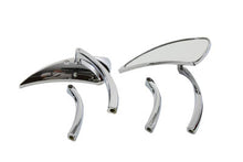 Charger l'image dans la galerie, Chrome Teardrop Mirror Set with Solid Billet Stems