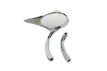 Charger l'image dans la galerie, Chrome Spike Oval Mirror with Solid Billet Stems
