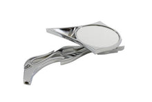 Charger l'image dans la galerie, Chrome Spike Oval Mirror with Billet Flame Stem
