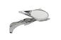 Chrome Spike Oval Mirror with Billet Flame Stem