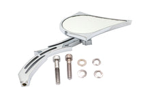 Load image into Gallery viewer, Chrome Spike Oval Mirror with Billet Skull Stem
