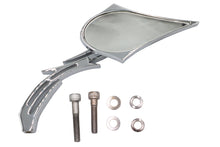 Load image into Gallery viewer, Chrome Spike Oval Mirror with Billet Skull Stem