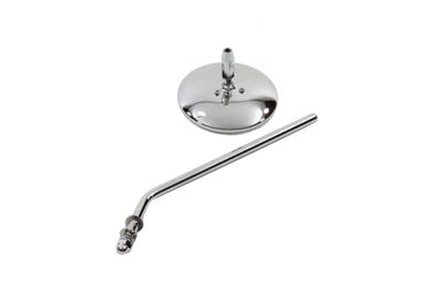 Chrome 4 inch Round Mirror with Stud Stems
