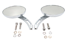 Charger l'image dans la galerie, Oval Mirror Set with Billet 3 Slot Stem Chrome