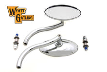 Load image into Gallery viewer, Wyatt Gatling Chrome Oval Mirror Set with Contour Round