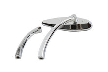 Load image into Gallery viewer, Oval Mirror Smooth with Billet Stem Chrome