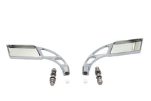 Charger l'image dans la galerie, Parallelogram Mirror Set with Billet Slotted Stem Chrome