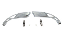 Charger l'image dans la galerie, Parallelogram Mirror Set with Billet Slotted Stem Chrome