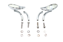 Charger l'image dans la galerie, Teardrop Mirror Set with Solid Billet Stems Chrome
