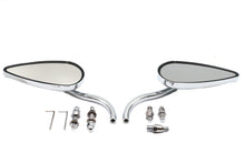 Charger l'image dans la galerie, Teardrop Mirror Set with Billet Long Stems Chrome