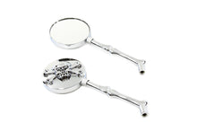Charger l'image dans la galerie, Round Skull Mirror Set with Bone Stems