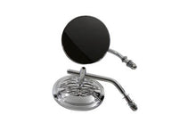 Charger l'image dans la galerie, Round Flame Mirror Set Chrome with Round Stems