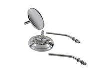 Charger l'image dans la galerie, Round Flame Mirror Set Chrome with Round Stems