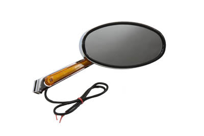 Round Mirror Die Cast with Lighted Stem