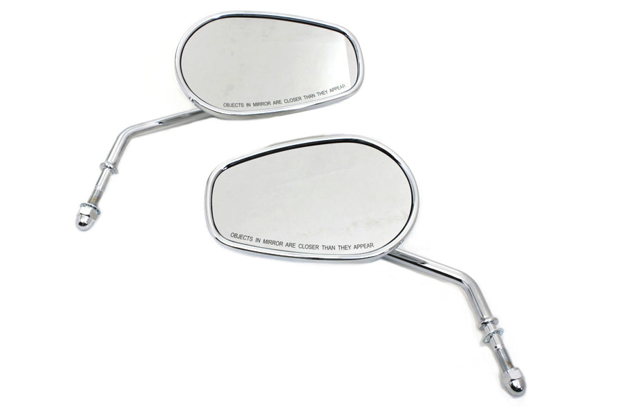 Chrome Taper Convex Mirror Set