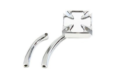Red Baron Mirror with Billet Curved Stem Chrome