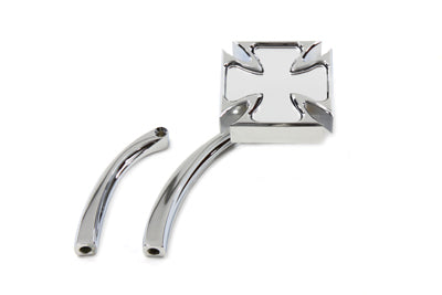 Red Baron Mirror with Billet Curved Stem Chrome