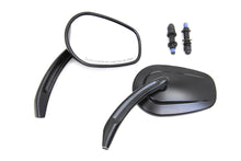 Charger l'image dans la galerie, Rectangle Taper Mirror Set with Billet Stems Black