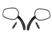 Charger l'image dans la galerie, Rectangle Taper Mirror Set with Billet Stems Black