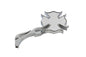 Chrome Firefighter Mirror with Billet Flame Stem