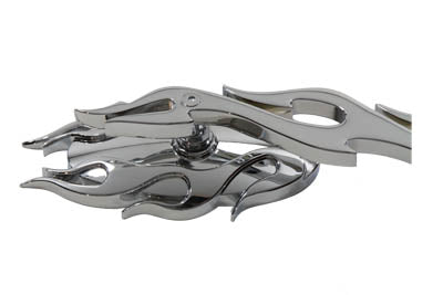 Fireball Mirror Set with Flame Stems Chrome