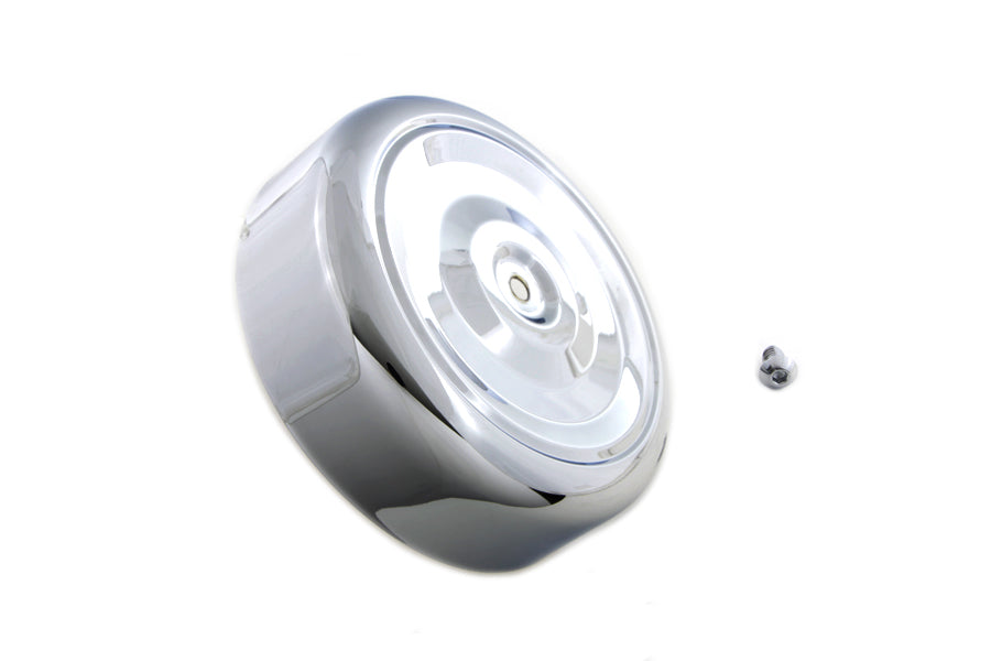 Chrome Round Bobbed Style 7 inch Air Cleaner Cover