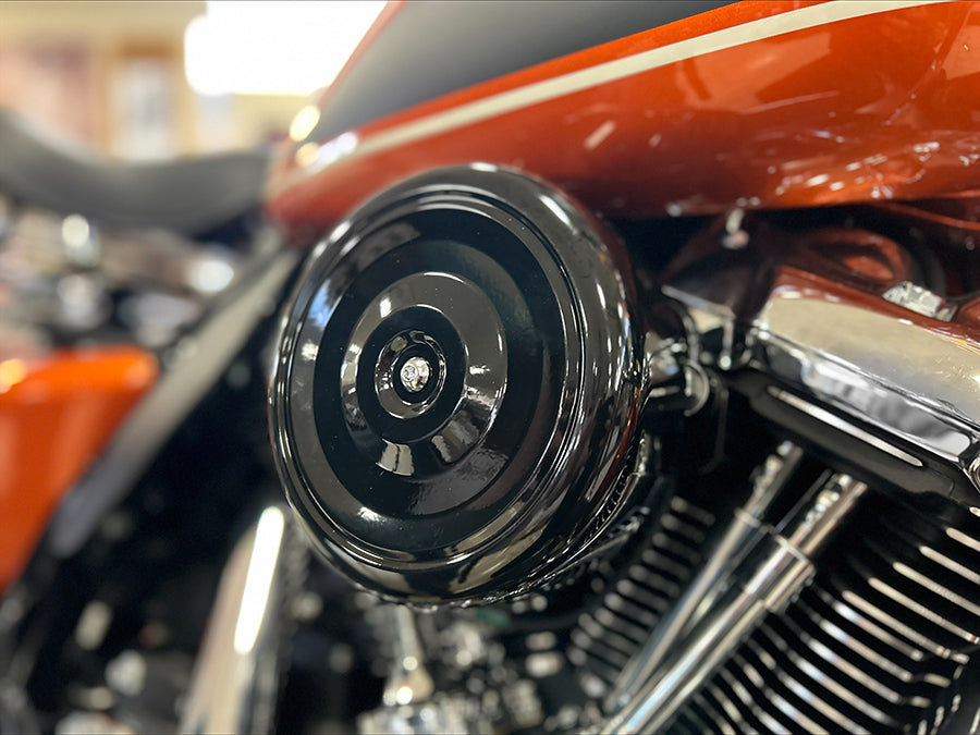 Black Round Bobbed Style 7 inch Air Cleaner Cover