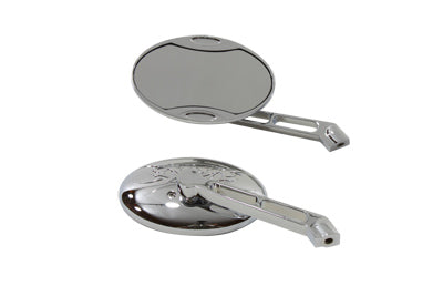 Oval Mirror Set Chrome