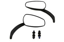 Load image into Gallery viewer, Black Teardrop Mirror Set with Billet Stems