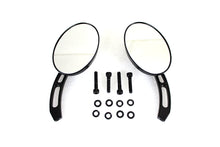 Charger l'image dans la galerie, Oval Mirror Set with Billet 3 Slot Stem Black