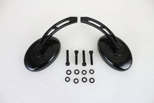 Charger l'image dans la galerie, Oval Mirror Set with Billet 3 Slot Stem Black