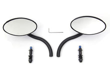 Charger l'image dans la galerie, Wyatt Gatling Black Oval Mirror Set with Contour Round Stems